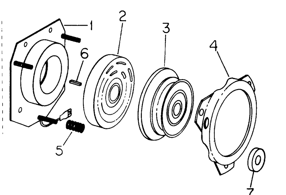Rear Power Take-Off Clutch Diagram and Parts List for 1914 145986100-145986399-146986100-146986399 Cub Cadet Lawn Tractor